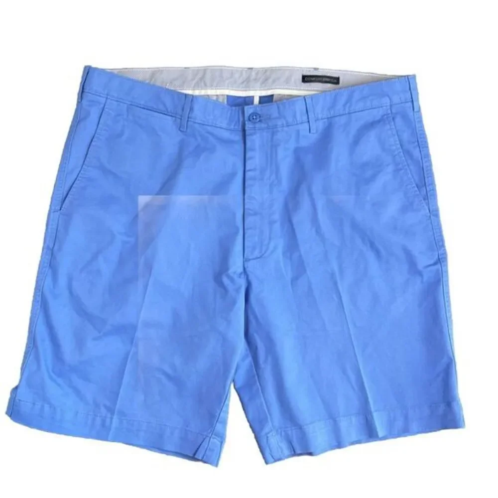 Cremieux Men's Size 40 Blue Chino Flat Front Shorts Comfort Stretch Cotton Blend